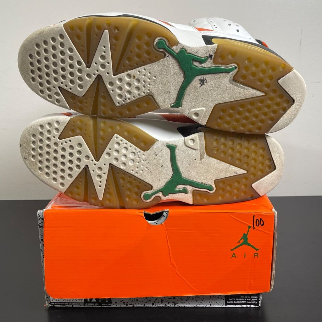 Jordan 6 Retro Gatorade Like Mike White 12 (Moderately Worn Pre-Owned)JordanSummit White/Team Orange-Black - Image 5