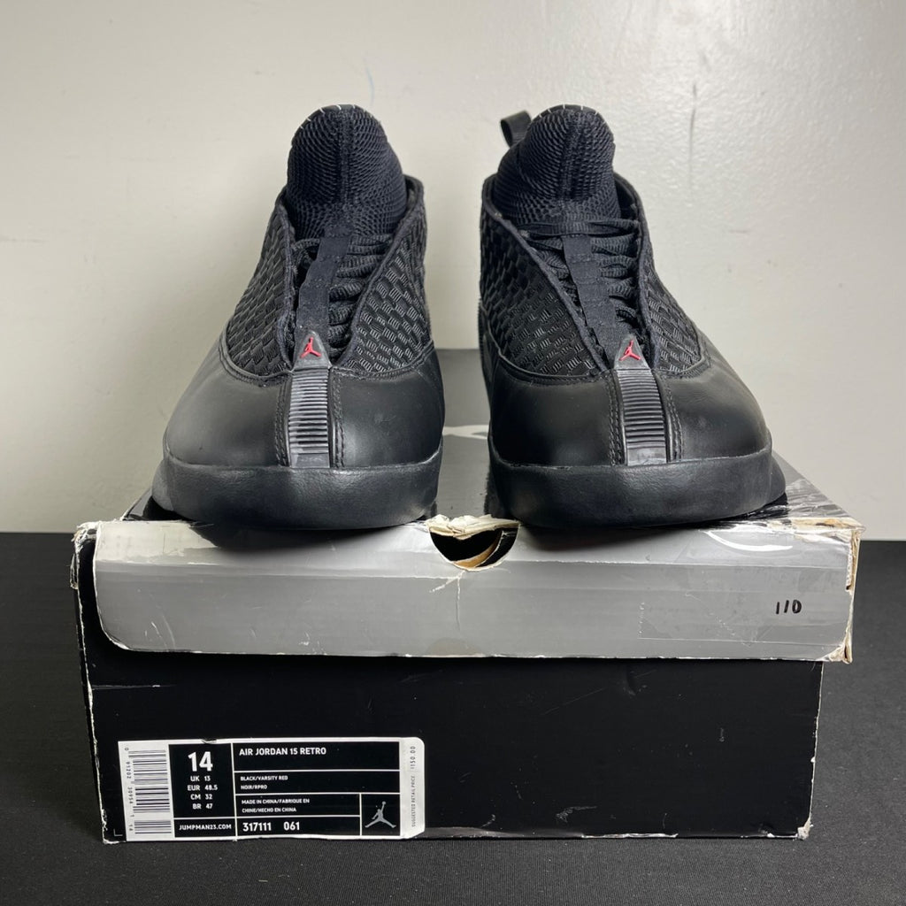 Jordan 15 Retro Black Varsity Red (Size 14) - Image 2