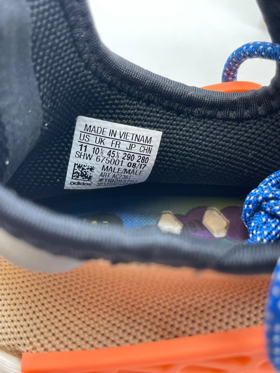 adidas Human Race NMD Pharrell Pale Nude 11 (Moderately Worn Pre-Owned)adidasPale Nude/Core Black/Yellow - Image 8