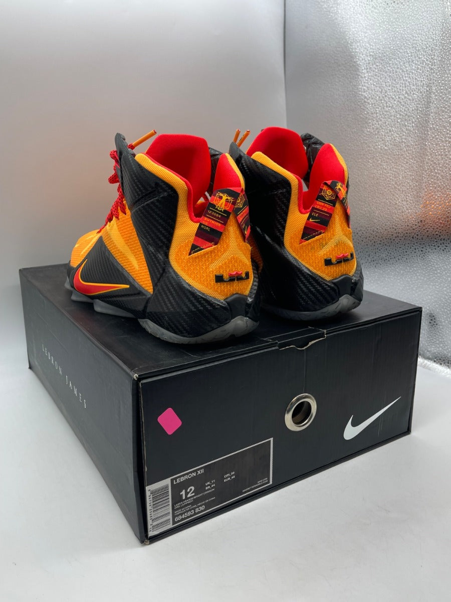 Nike LeBron 12 Witness 12 (Moderately Worn Pre-Owned)NikeLaser Orange/Green Glow-Black - Image 4