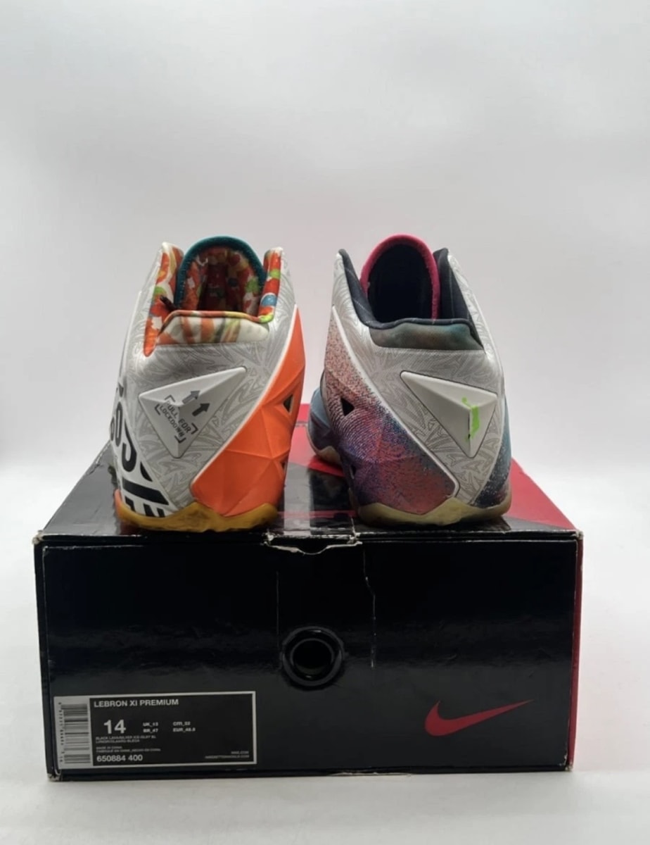 Nike LeBron 11 What the LeBron 14 (Moderately Worn Pre-Owned)NikeBlack Lava/Silver Ice-Galaxy Blue - Image 6