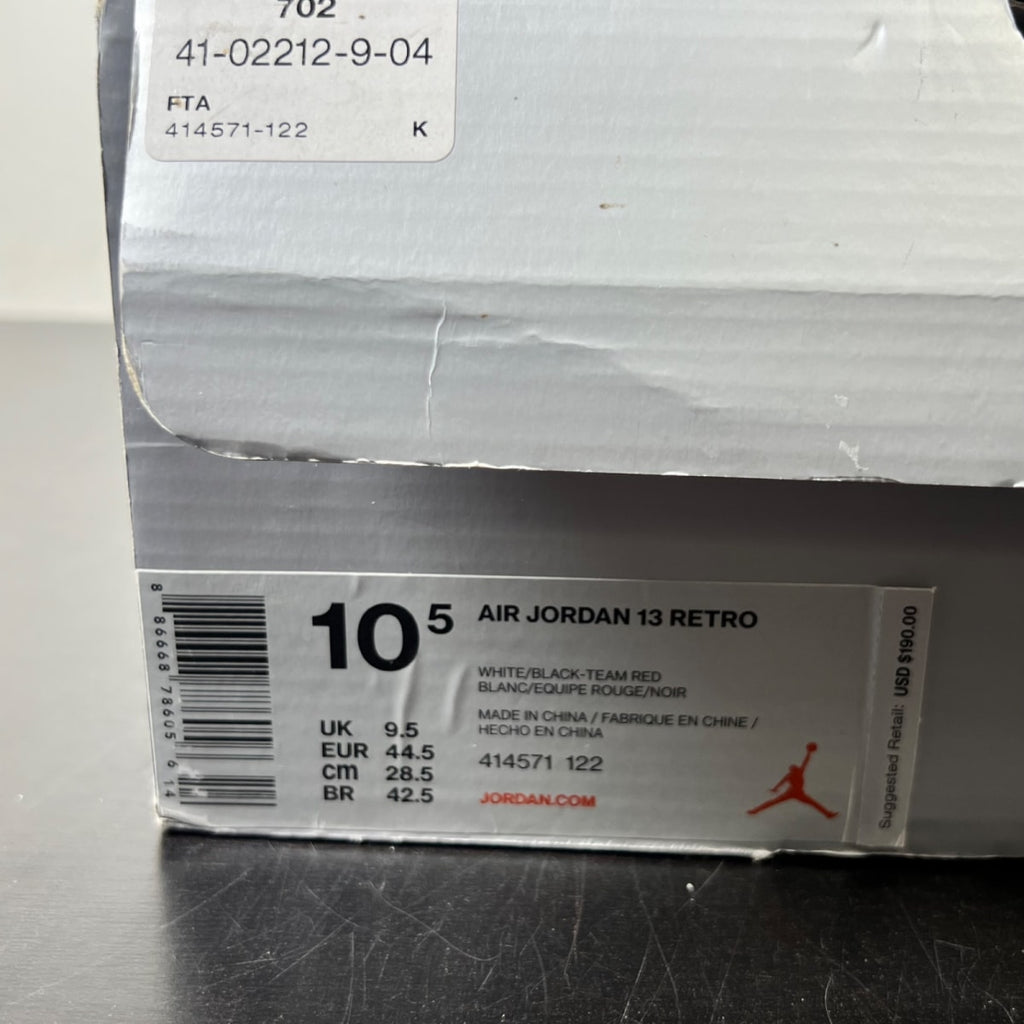 Jordan 13 Retro OG Chicago (2017) 10.5 (Lightly Worn Pre-Owned)JordanWhite/Black-True Red - Image 4