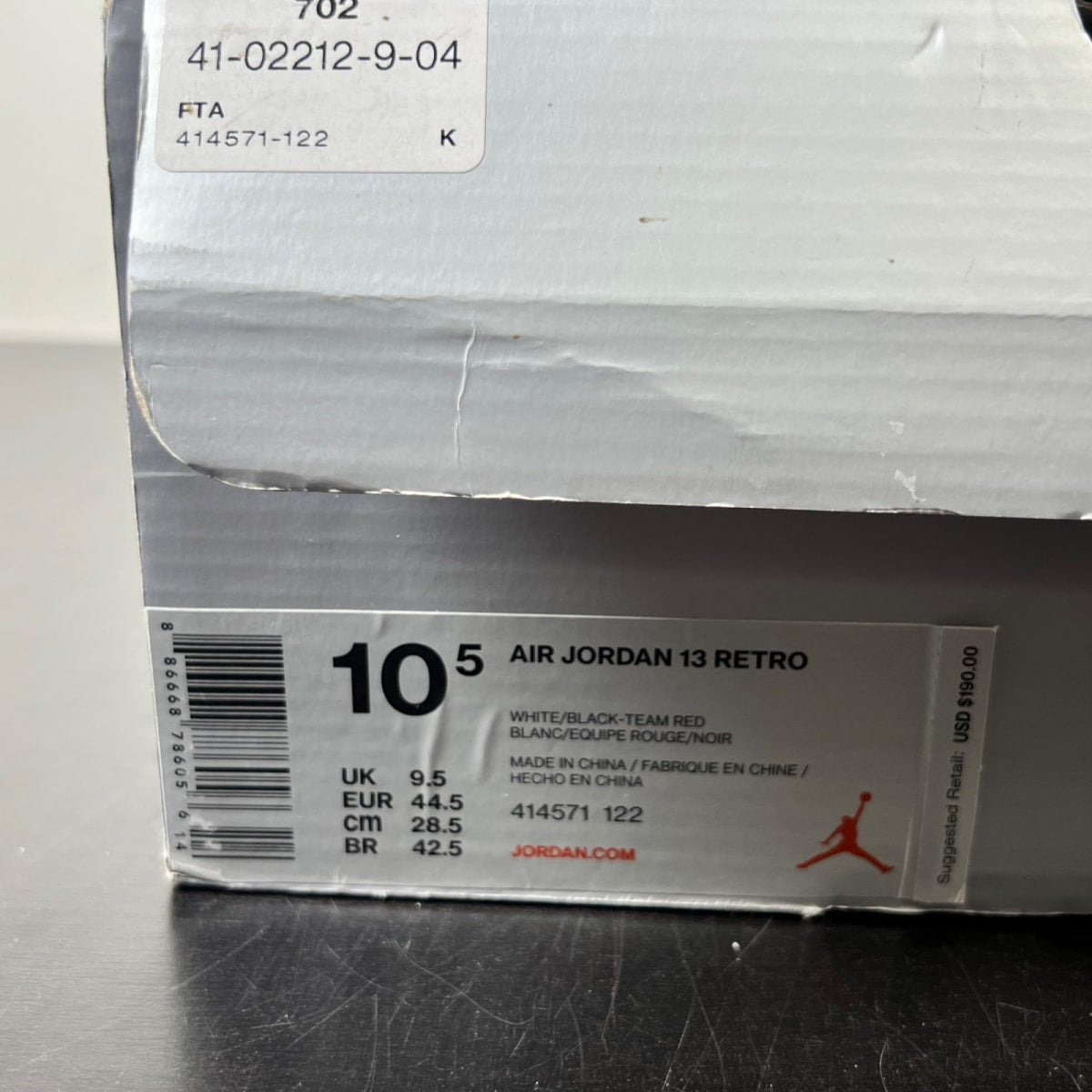 Jordan 13 Retro OG Chicago (2017) 10.5 (Lightly Worn Pre-Owned)JordanWhite/Black-True Red - Image 4