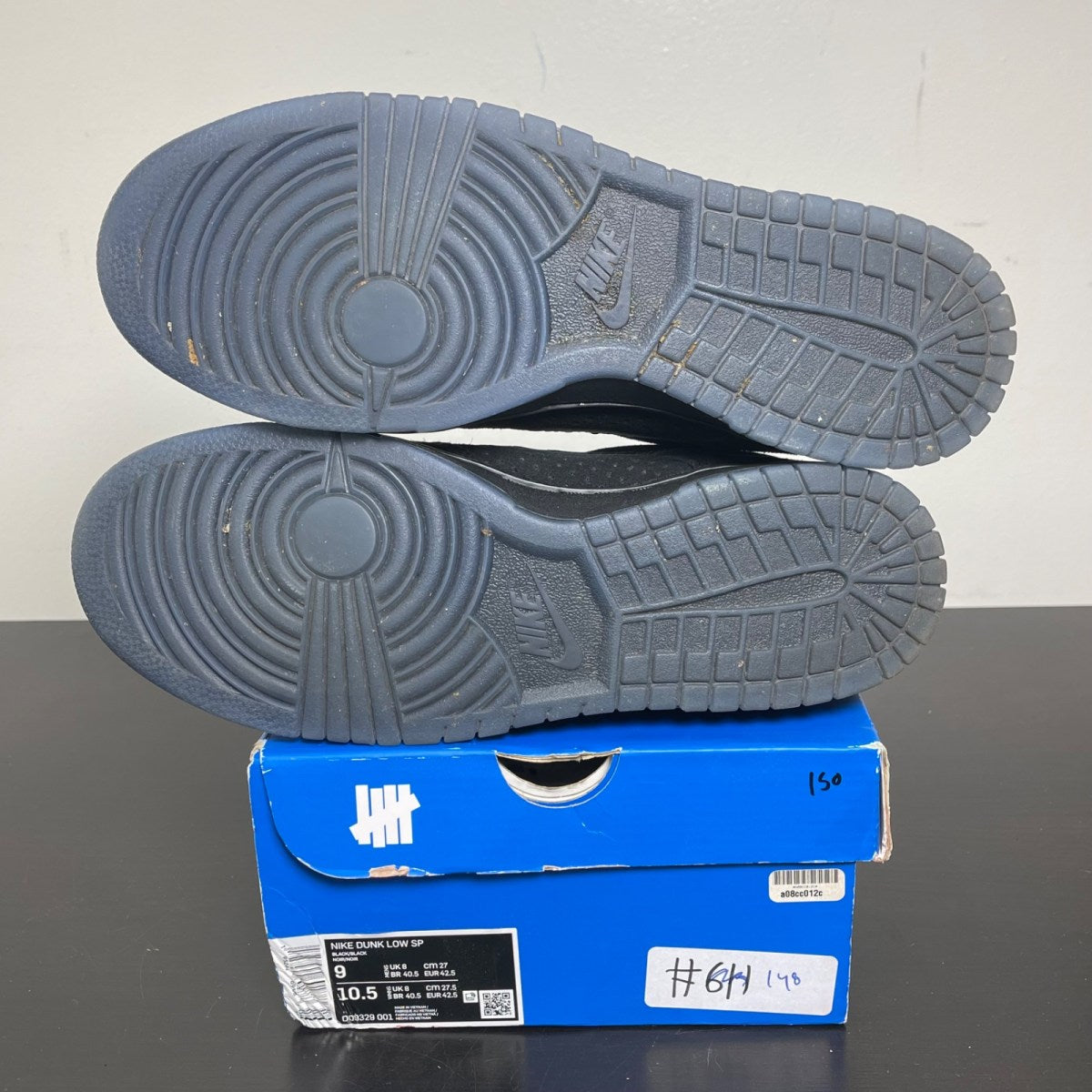 Nike Dunk Low SP Undefeated 5 On It Black 9 (Moderately Worn Pre-Owned)NikeBlack/Black - Image 5