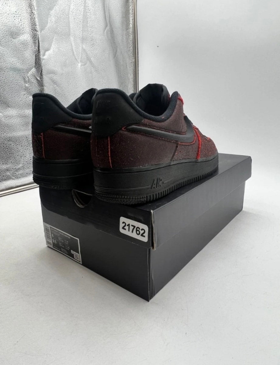 Nike Air Force 1 Low Retro QS Halloween Skull 8 (Lightly Worn Pre-Owned)NikeBlack/Black/Crimson - Image 5