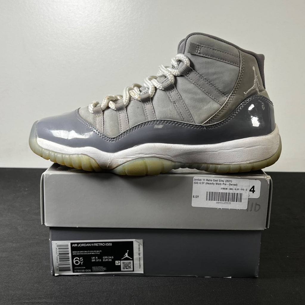 Jordan 11 Retro Cool Grey (2021) (GS) 6.5Y (Heavily Worn Pre-Owned)JordanMedium Grey/Multi-Color/Multi-Color - Image 3