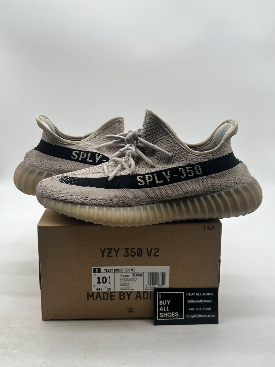 adidas Yeezy Boost 350 V2 Slate 10.5 (Lightly Worn Pre-Owned) - Image 1