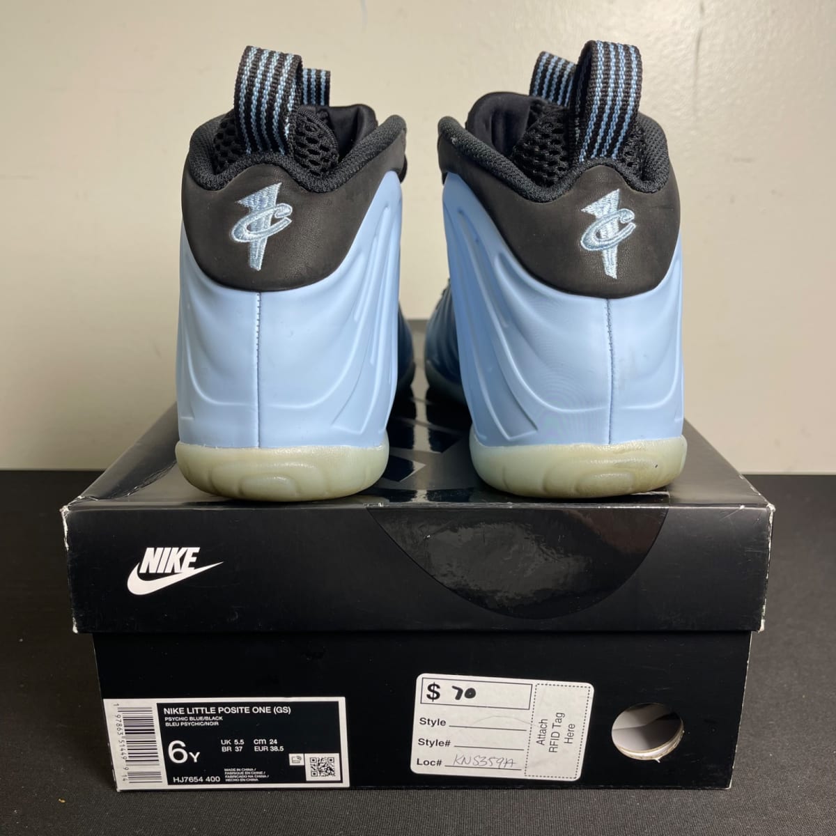 Nike Little Posite One Psychic Blue (GS) (Size 6Y) - aux