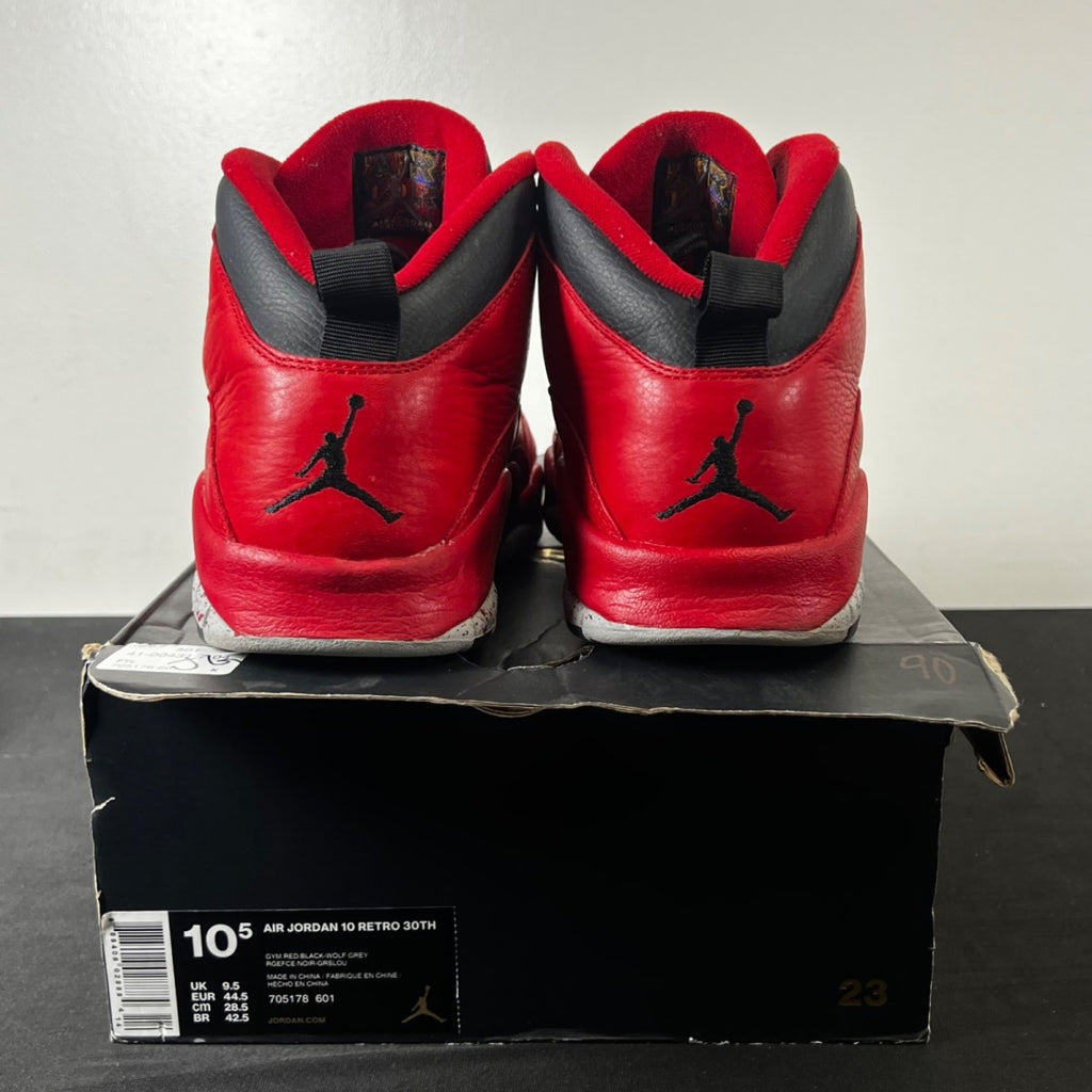 Jordan 10 Retro Bulls Over Broadway 10.5 (Moderately Worn Pre-Owned)JordanGym Red/Black-Wolf Grey - Image 4