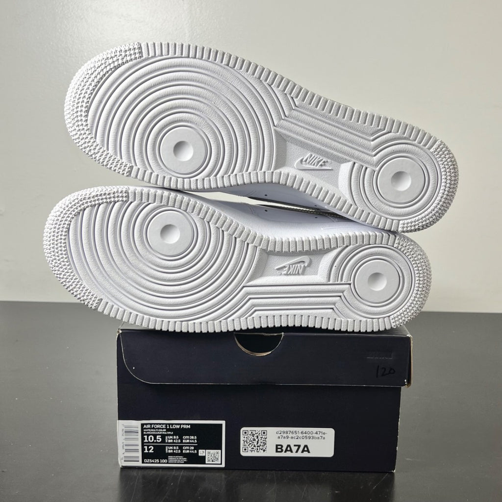Nike Air Force 1 Low NOLA 10.5 (Lightly Worn Pre-Owned)NikeWhite/Multi-Color-Metallic Gold-University Red - Image 5