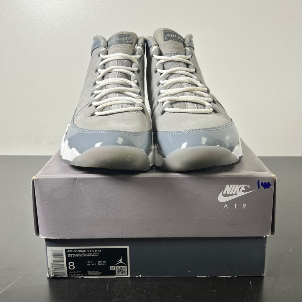 Jordan 9 Retro Cool Grey (2025) 8 (Lightly Worn Pre-Owned)JordanMedium Grey/White-Cool Grey - Image 2