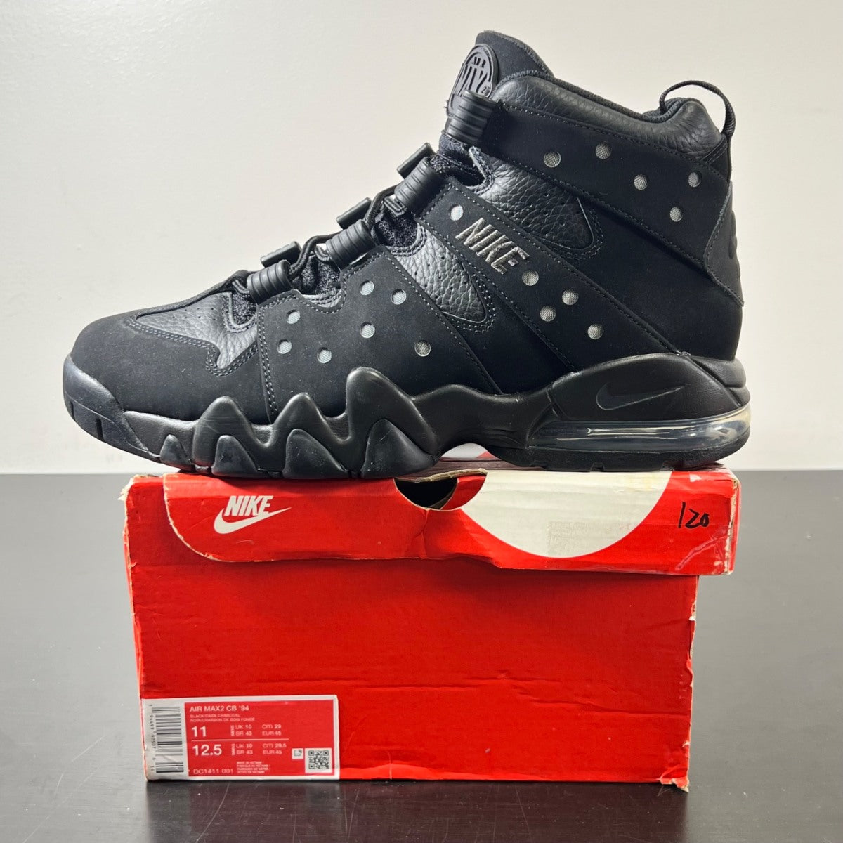 Nike Air Max 2 CB '94 Triple Black 11 (Lightly Worn Pre-Owned)NikeBlack/Black-Black - Image 3