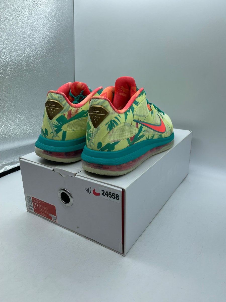 Nike LeBron 9 Low LeBronald Palmer (2022) 10.5 (Moderately Worn Pre-Owned)NikeWhite Lime/Bright Mango-New Green - Image 5