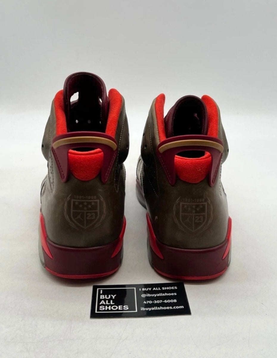 Jordan 6 Retro Cigar 11.5 (Lightly Worn Pre-Owned)JordanRaw Umber/Team Red-Metallic Gold-Challenge Red - Image 5