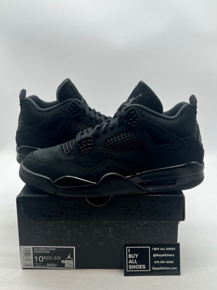 Jordan 4 Retro Black Cat (2025) 10.5 (VNDS Pre-Owned) - Image 1