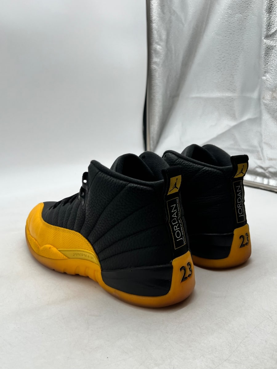 Jordan 12 Retro Black University Gold 8.5 (Moderately Worn Pre-Owned) - Image 4