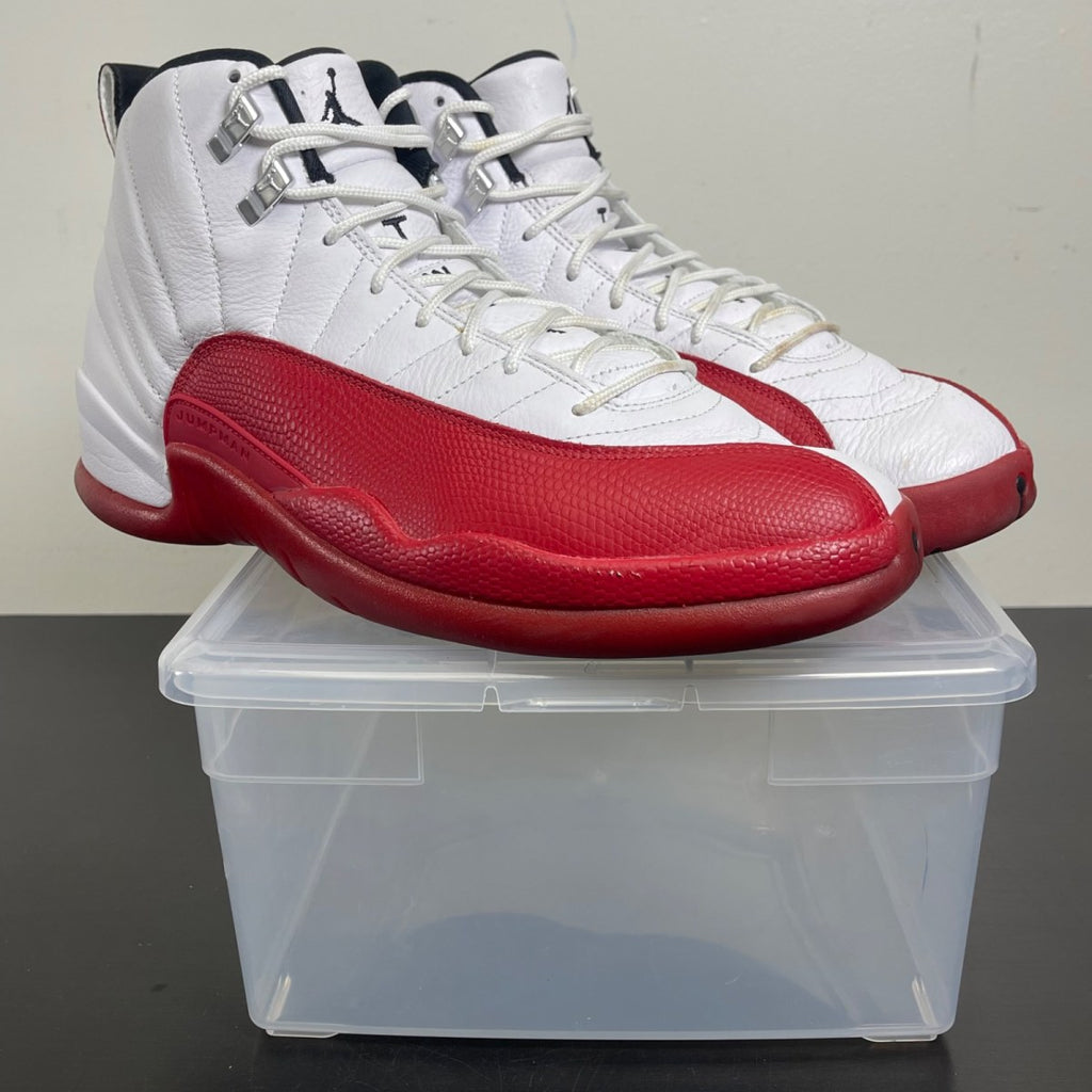 Jordan 12 Retro Cherry (2023) 12 (Moderately Worn Pre-Owned)JordanWhite/Black/Varsity Red - Image 1