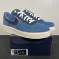 Nike Air Force 1 Low 3x1 Denim Stonewash 13 (Moderately Worn Pre-Owned)NikeStonewash Blue/Dark Obsidian-Summit White - Image 1