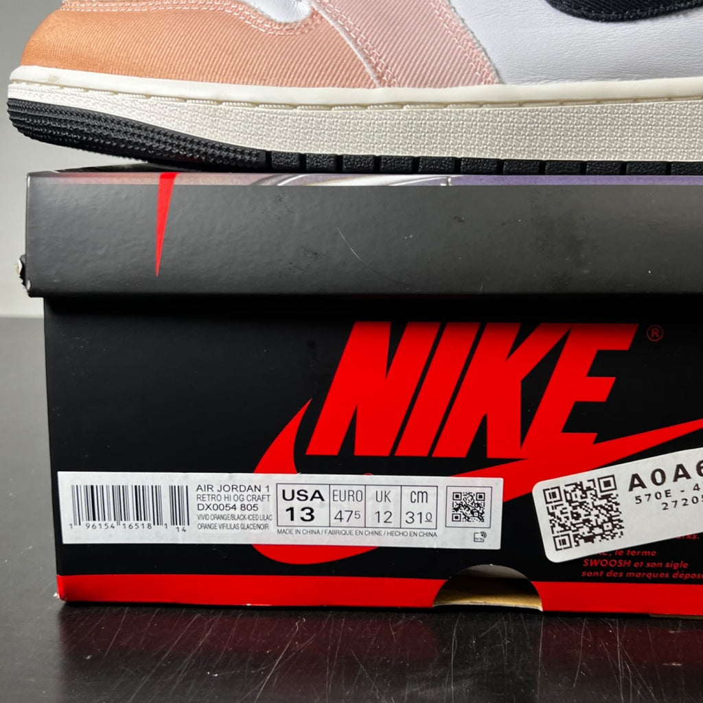Jordan 1 Retro High OG Skyline 13 (Lightly Worn Pre-Owned)JordanVivid Orange/Black/Iced Lilac/True Blue/Sail - Image 4
