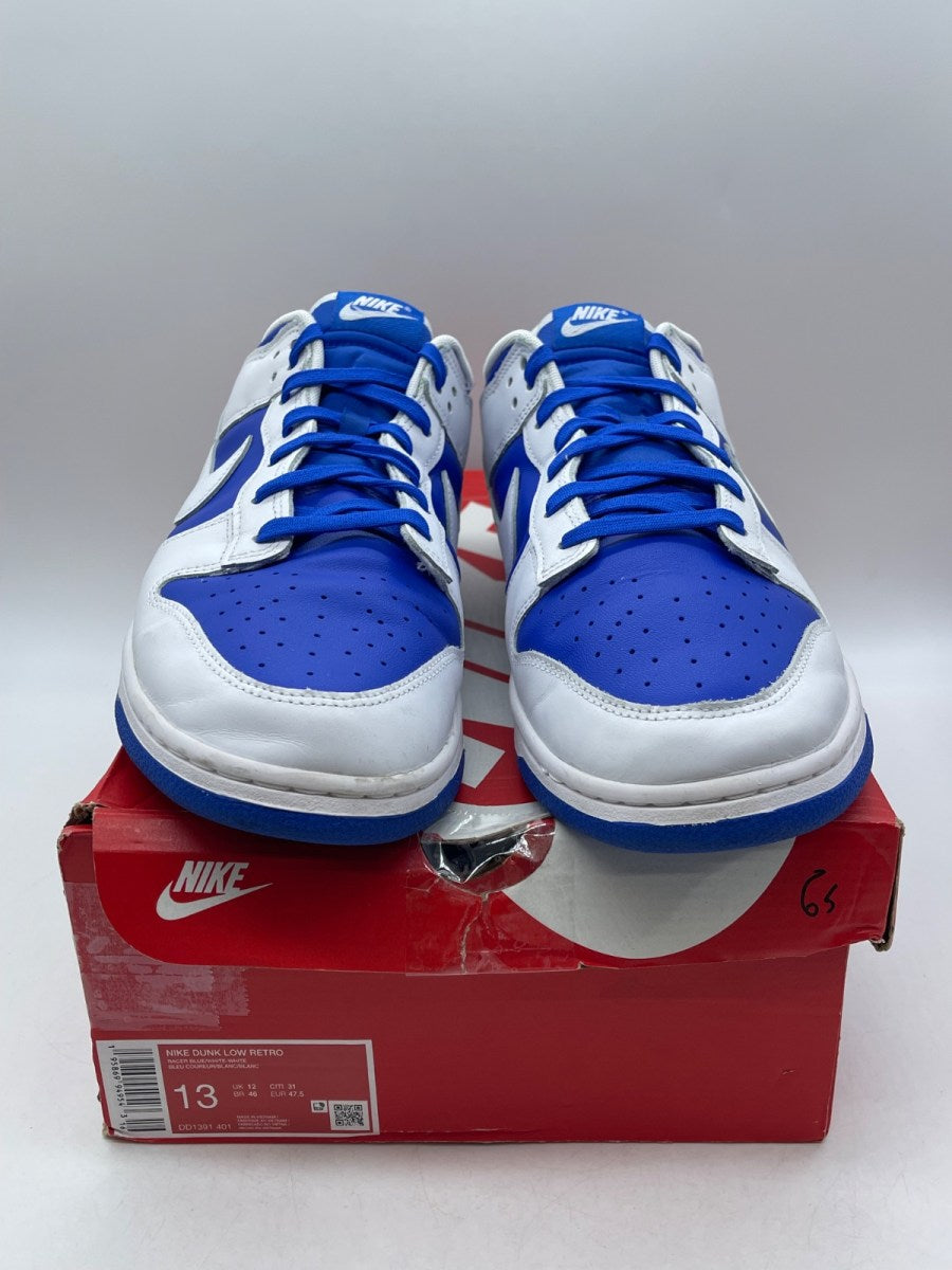 Nike Dunk Low Racer Blue White (Size 13) Moderately Worn - Image 2