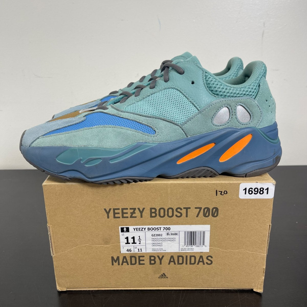 adidas Yeezy Boost 700 Faded Azure 11.5 (Moderately Worn Pre-Owned)adidasFaded Azure/Faded Azure/Faded Azure - Image 3