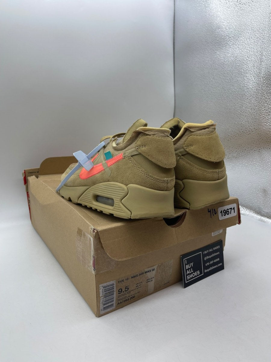 Nike Air Max 90 Off-White Desert Ore 9.5 (Moderately Worn Pre-Owned) - Image 4