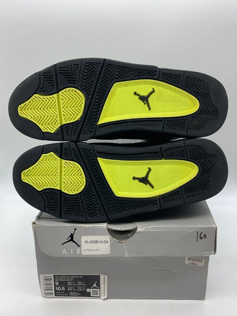 Jordan 4 Retro SE 95 Neon 9 (Moderately Worn Pre-Owned)JordanCool Grey/Volt-Wolf Grey-Anthracite - Image 7