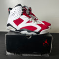 Jordan 6 Retro Carmine (2014) 9.5 (Lightly Worn Pre-Owned)JordanWhite/Carmine-Black - Image 1