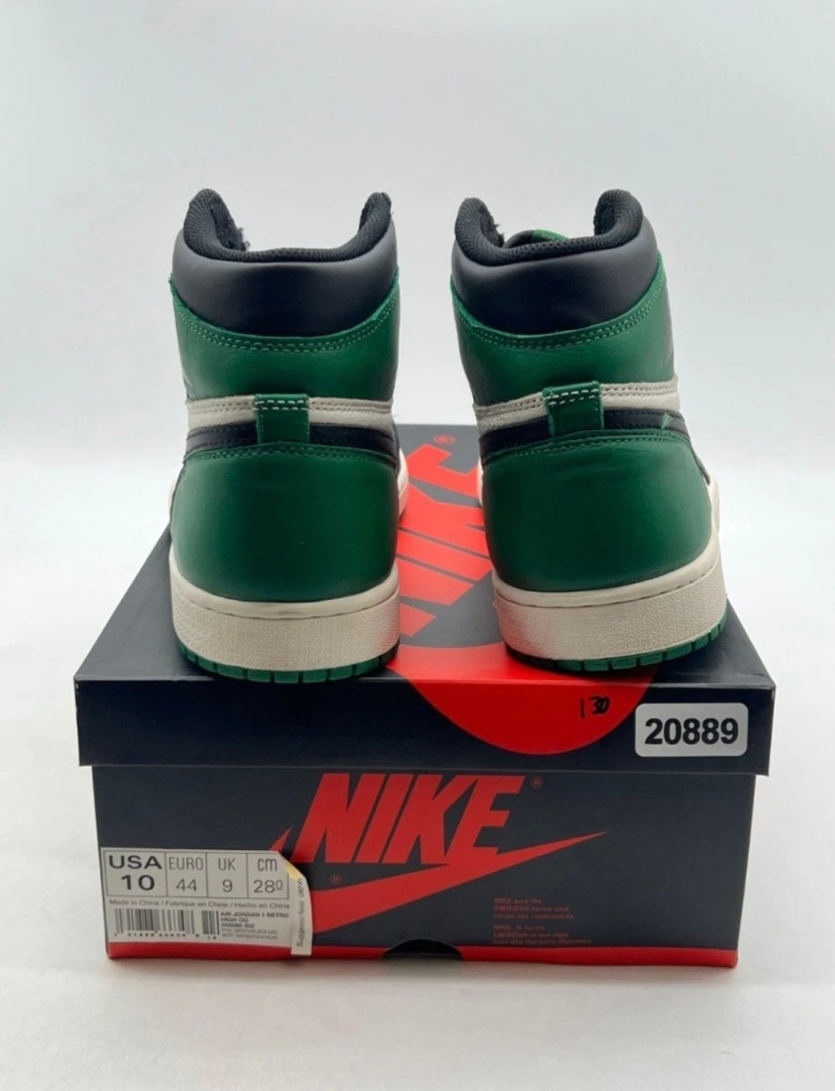 Jordan 1 Retro High Pine Green 10 (Moderately Worn Pre-Owned)JordanPine Green/Sail-Black - Image 6