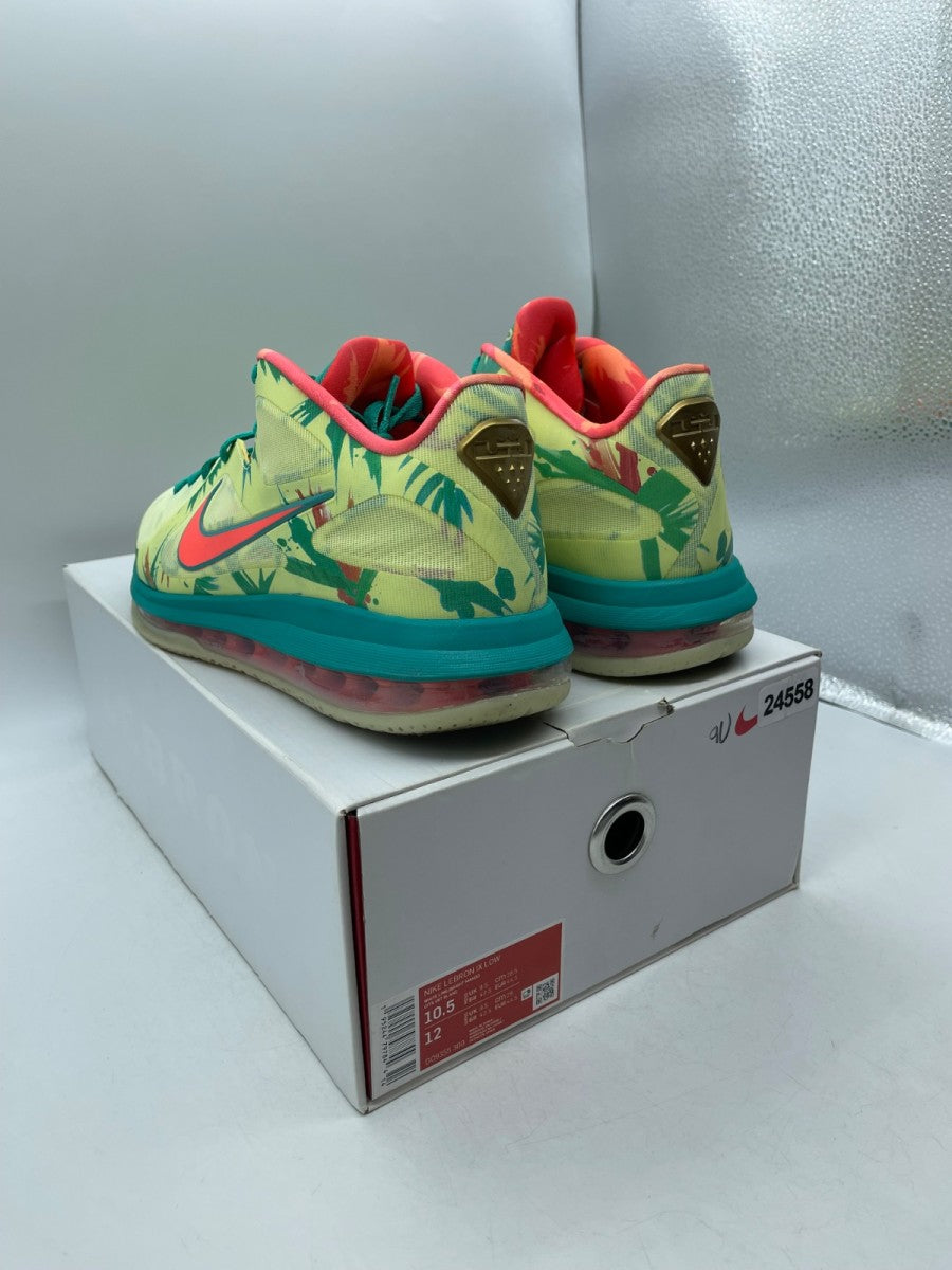 Nike LeBron 9 Low LeBronald Palmer (2022) 10.5 (Moderately Worn Pre-Owned)NikeWhite Lime/Bright Mango-New Green - Image 4