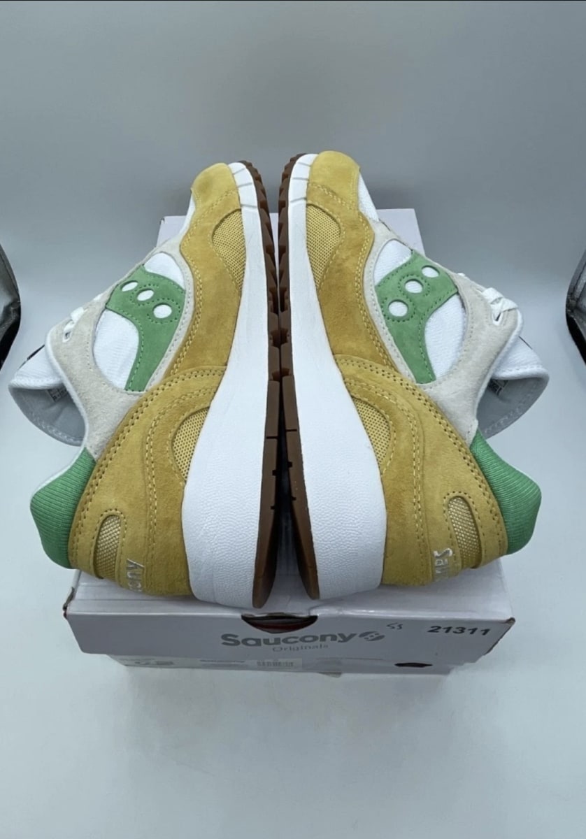 Saucony Shadow 6000 'White Green Mustard' 11 (Lightly Worn Pre-Owned)Saucony - Image 4
