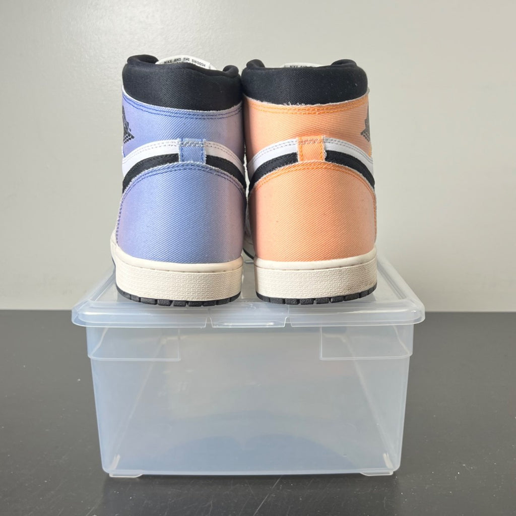 Jordan 1 Retro High OG Skyline 15 (Moderately Worn Pre-Owned)JordanVivid Orange/Black/Iced Lilac/True Blue/Sail - Image 6