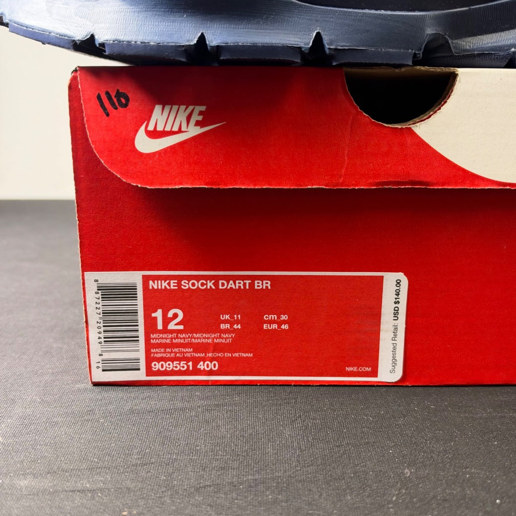 Nike Sock Dart Br Midnight Navy/Midnight Navy (Size 12) - Image 4