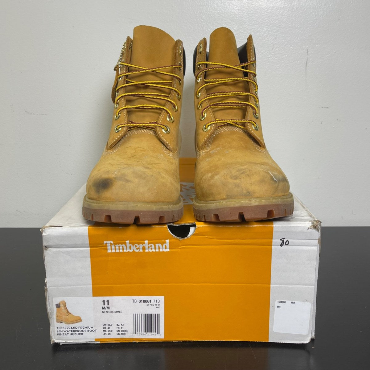 Timberland 6" Premium Waterproof Boot Wheat 11 (Moderately Worn Pre-Owned)TimberlandWheat/Black - Image 2