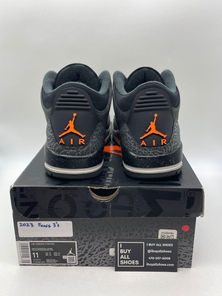 Jordan 3 Retro Fear Pack (2023) 11 (Moderately Worn Pre-Owned) - Image 3