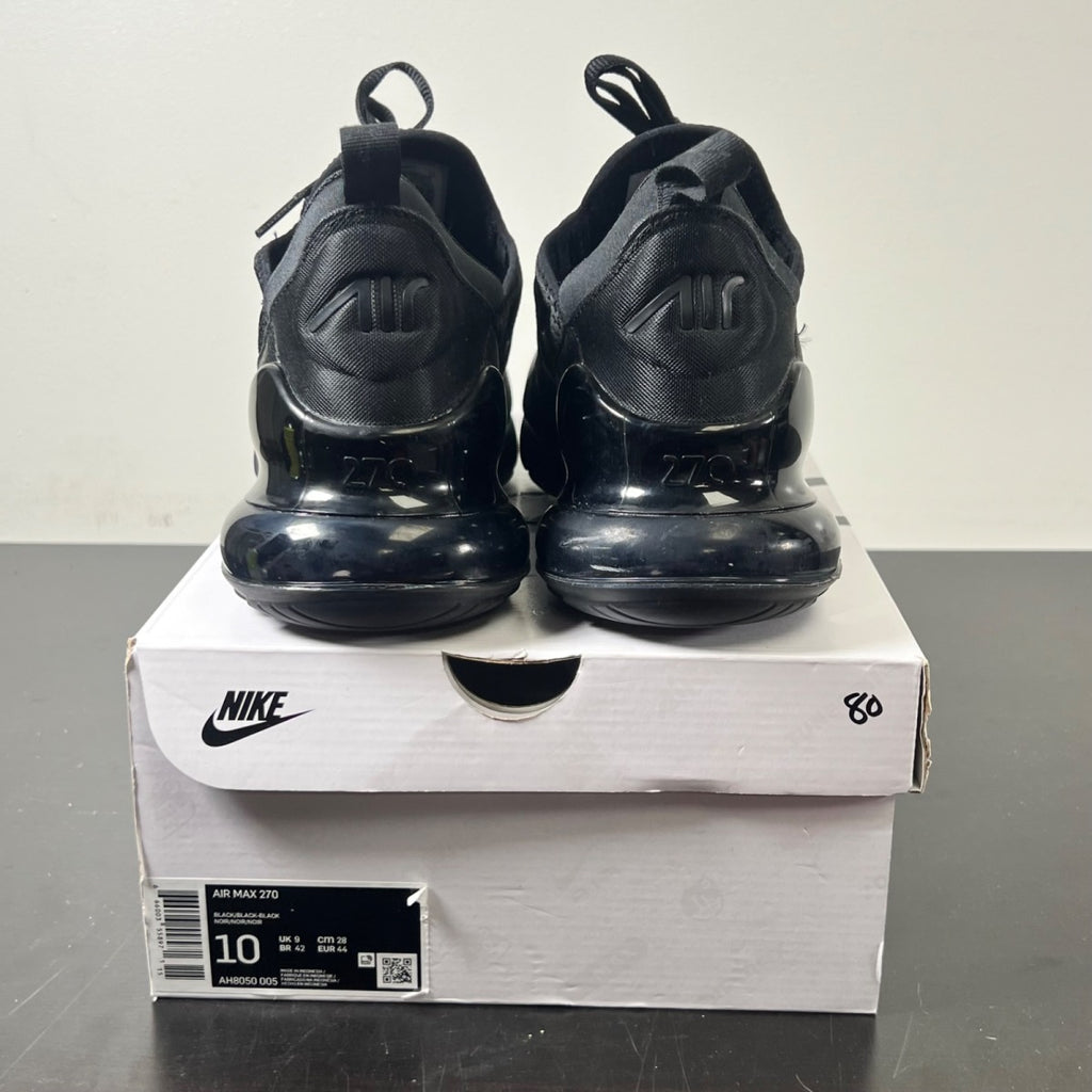 Nike Air Max 270 Triple Black 10 (Lightly Worn Pre-Owned)NikeBlack/Black-Black - Image 4