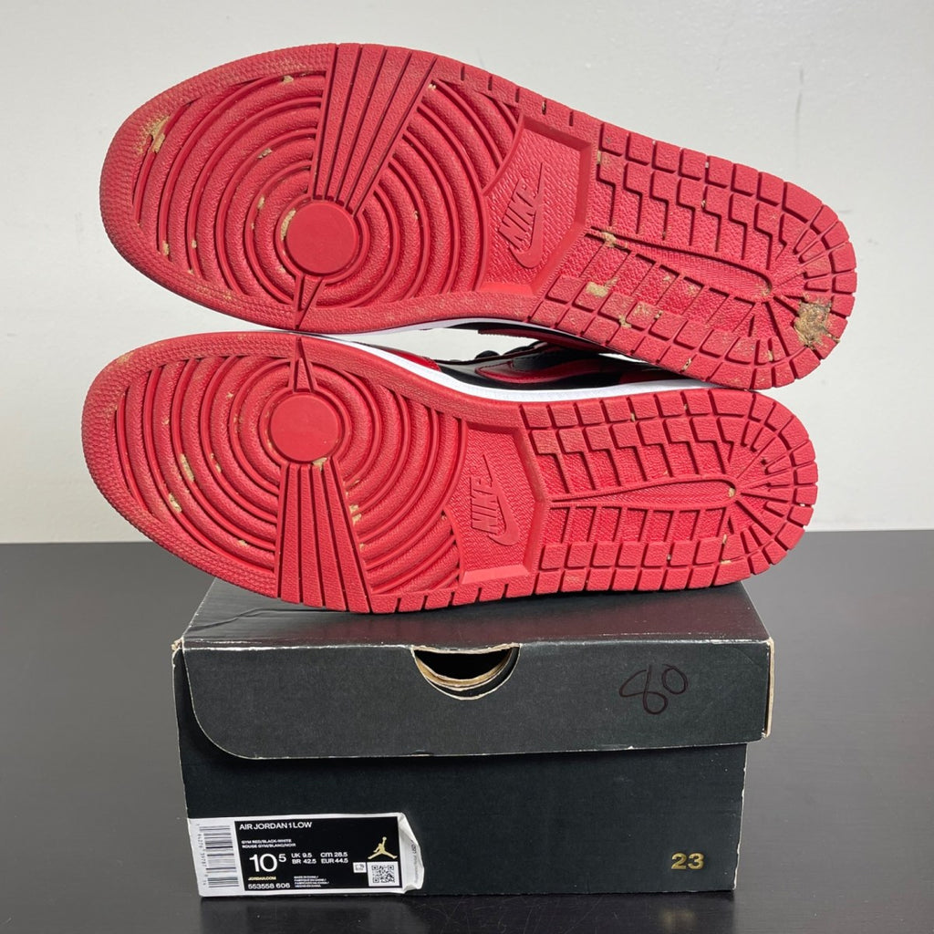 Jordan 1 Low Reverse Bred 10.5 (Moderately Worn Pre-Owned)JordanGym Red/Black-Gym Red-White - Image 5