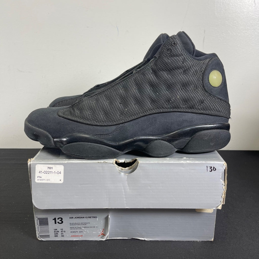 Jordan 13 Retro Black Cat 13 (Moderately Worn Pre-Owned)JordanBlack/Anthracite-Black - Image 3