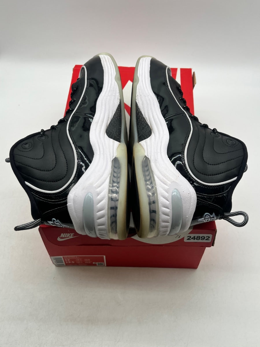 Nike Air Penny 2 Black Patent Football Grey 12 (Moderately Worn Pre-Owned)NikeBlack/Multi Color/White/Football Grey - Image 9