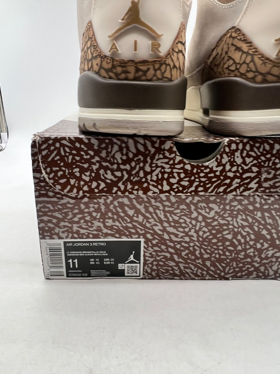 Jordan 3 Retro Palomino 11 (Lightly Worn Pre-Owned)JordanLight Orewood Brown/Metallic Gold/Light British Tan/Palomino - Image 4