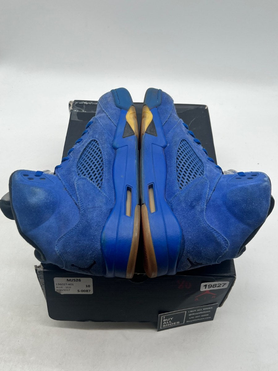 Jordan 5 Retro Blue Suede 10 (Heavily Worn Pre-Owned) - Image 9