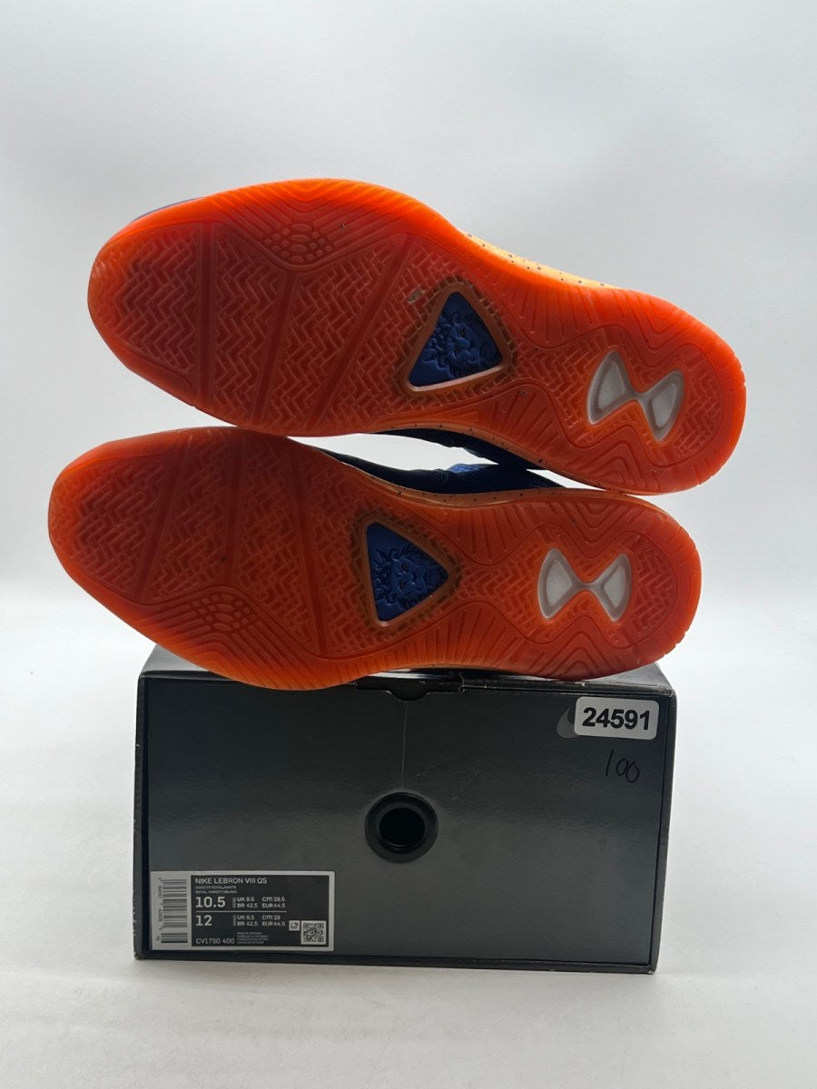 Nike LeBron 8 Hardwood Classic (2021) 10.5 (Lightly Worn Pre-Owned)NikeVarsity Royal/Orange Blaze-Total Orange-White - Image 8