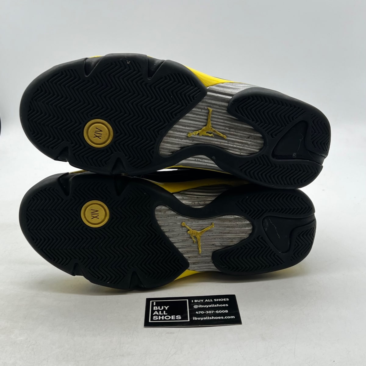 Jordan 14 Retro Thunder 11.5 (Heavily Worn Pre-Owned) - Image 7