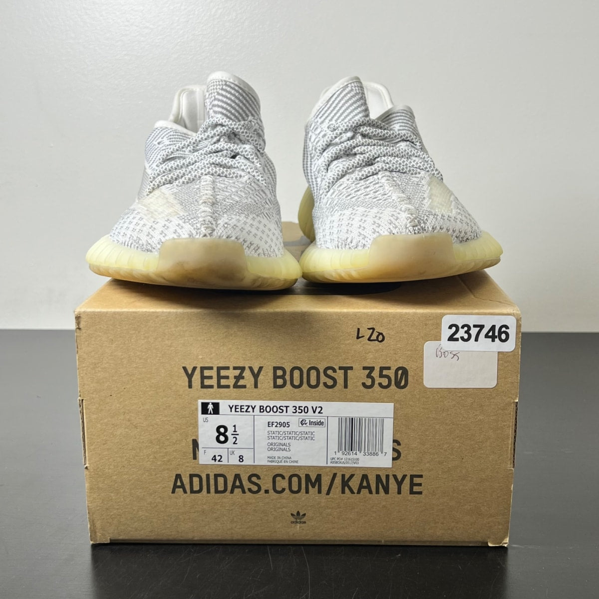 adidas Yeezy Boost 350 V2 Static (Non-Reflective) 8.5 (Lightly Worn Pre-Owned)adidasStatic/Static/Static - Image 2