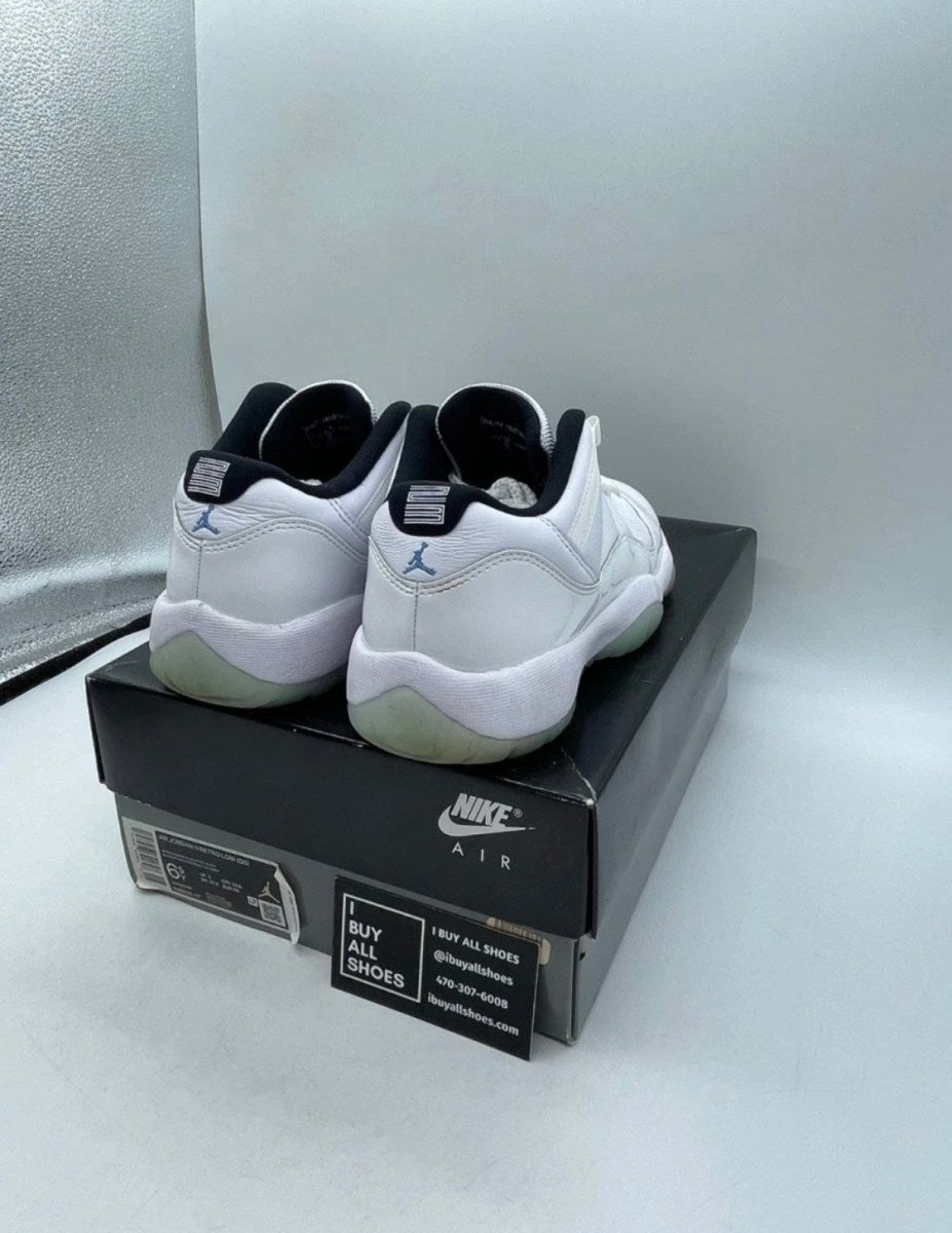 Jordan 11 Retro Low Legend Blue (GS) 6Y (Lightly Worn Pre-Owned)JordanWhite/White-Black-Legend Blue - Image 5