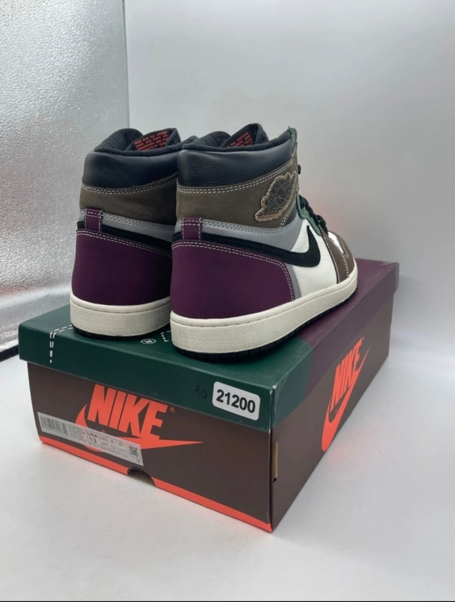 Jordan 1 Retro High OG Hand Crafted 13 (Lightly Worn Pre-Owned)JordanBlack/Archaeo Brown-Dark Chocolate - Image 3