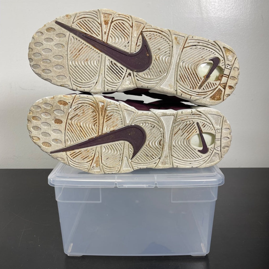 Nike Air More Uptempo Night Maroon 10 (Moderately Worn Pre-Owned)NikeNight Maroon/Night Maroon-Sail - Image 5