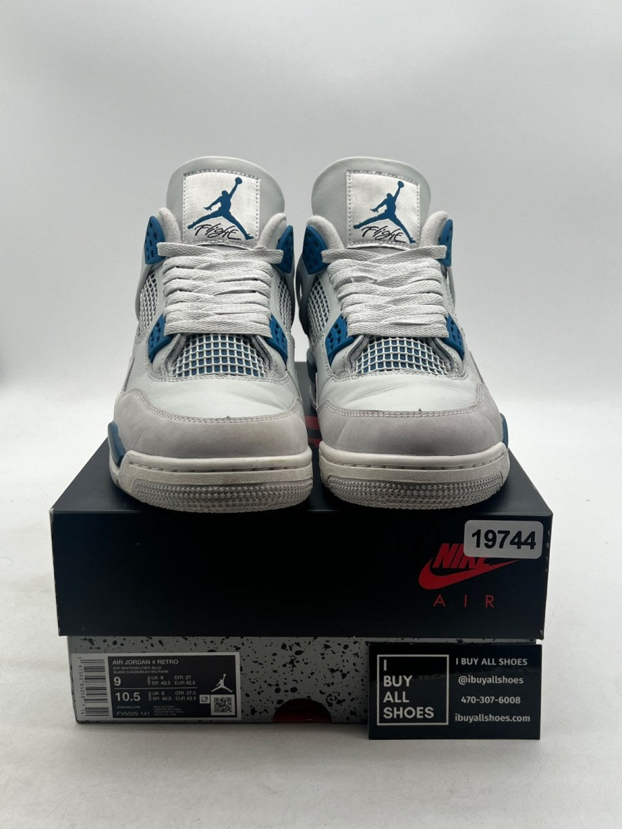Jordan 4 Retro Military Blue (2024) 9 (Lightly Worn Pre-Owned) - Image 2