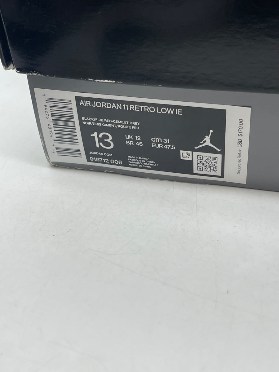 Jordan 11 Retro Low IE Black Cement 13 (Moderately Worn Pre-Owned) - Image 9