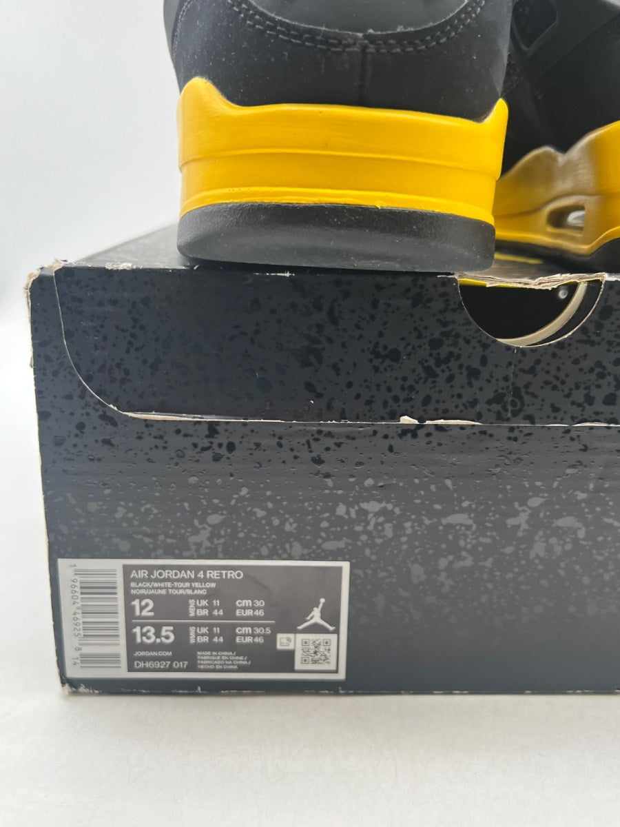 Jordan 4 Retro Thunder (2023) 12 (Lightly Worn Pre-Owned)JordanBlack/Tour Yellow - Image 4